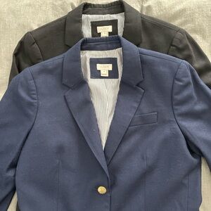 J. Crew woman’s Navy Blue and Black tailored Blazers gold buttons